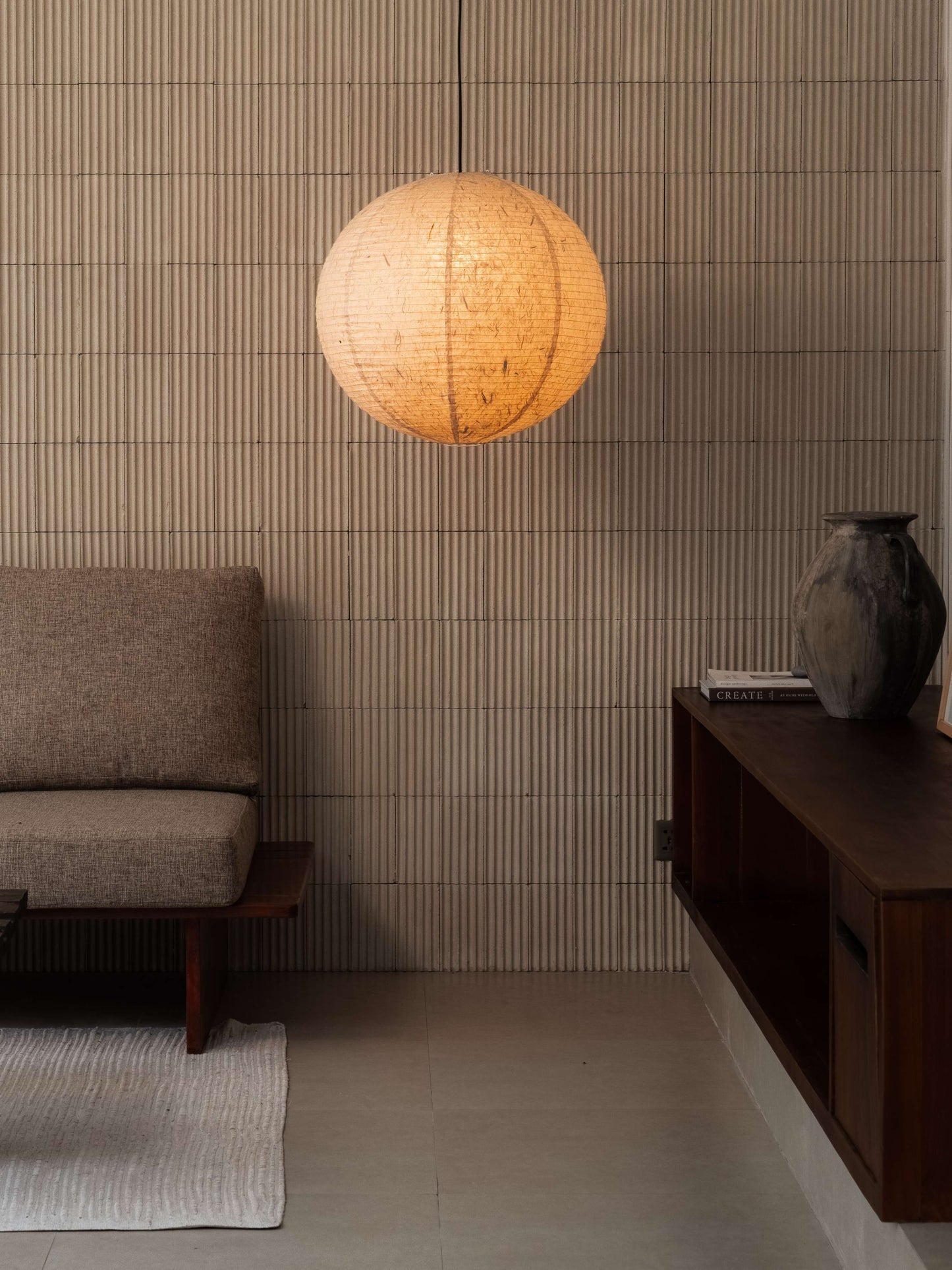 IKIN Pendant B1 | Natural Mulberry Paper | Round Shape - Multiple Sizes
