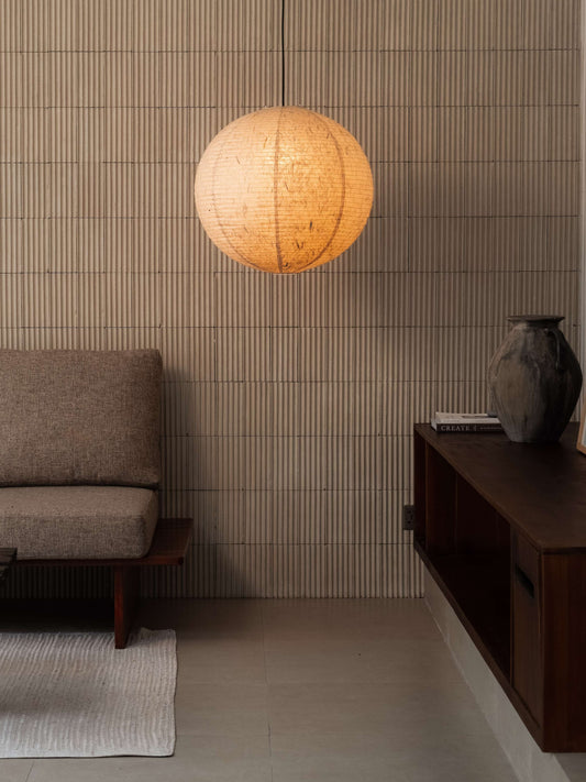 IKIN Pendant B1 | Natural Mulberry Paper | Round Shape - Multiple Sizes